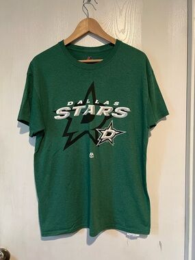 Dallas Stars Green T-Shirt NHL Green Hockey Shirt Men Sz Large